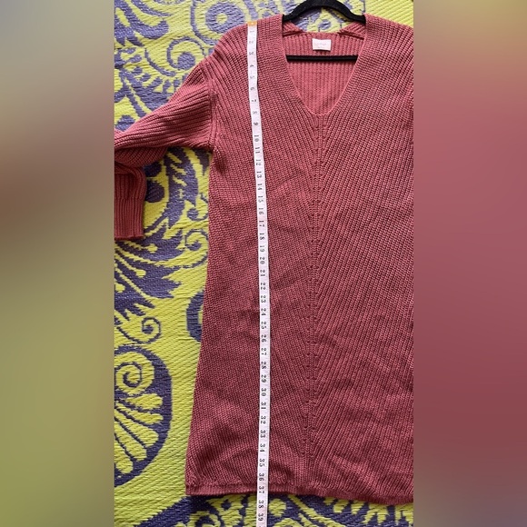 Aritzia Wilfred Seville 100% Merino Wool Knit Dress Size XS In Pink Rose - Picture 14 of 14